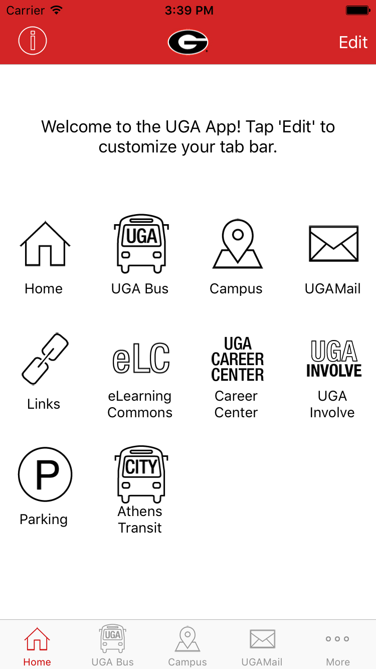 UGA Mobile App redesign