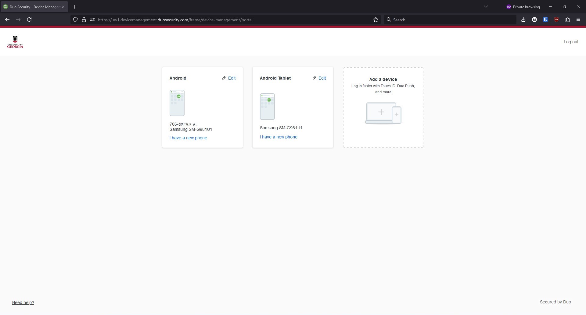 New device management portal in Duo
