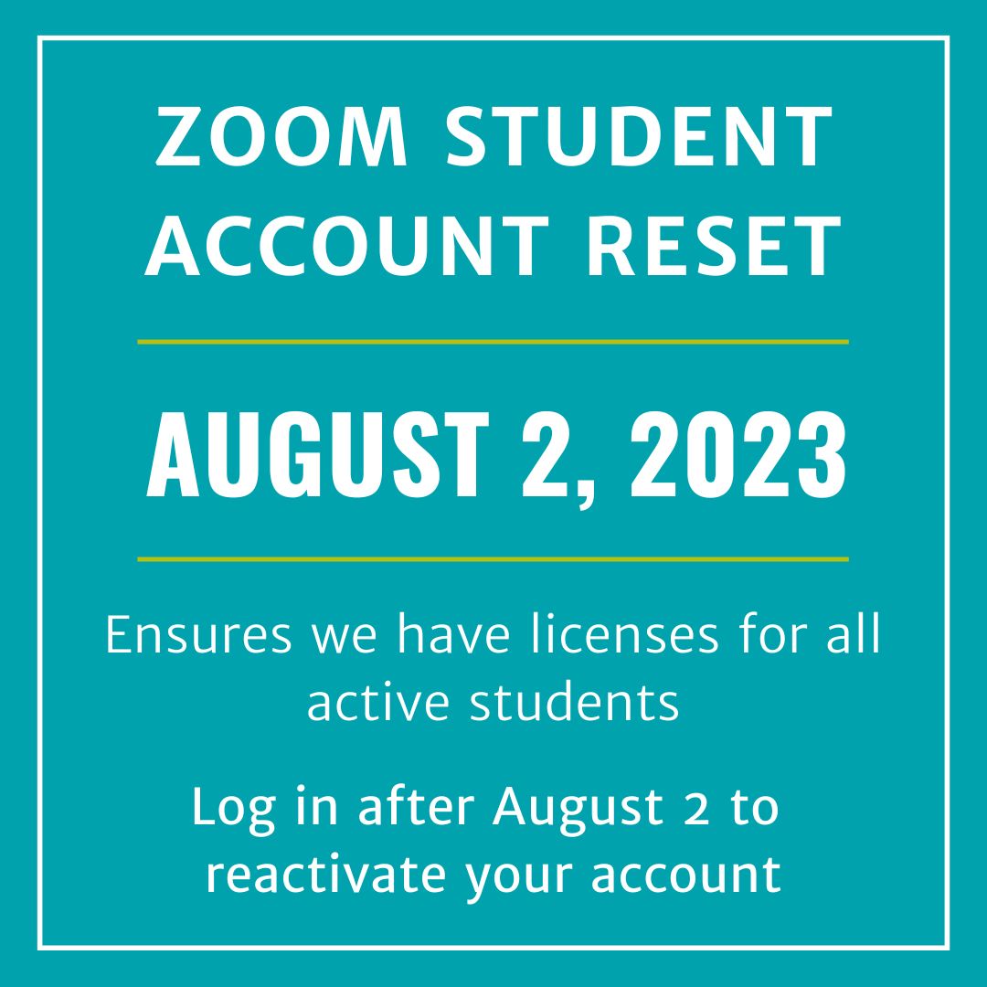 Zoom Student Account Reset